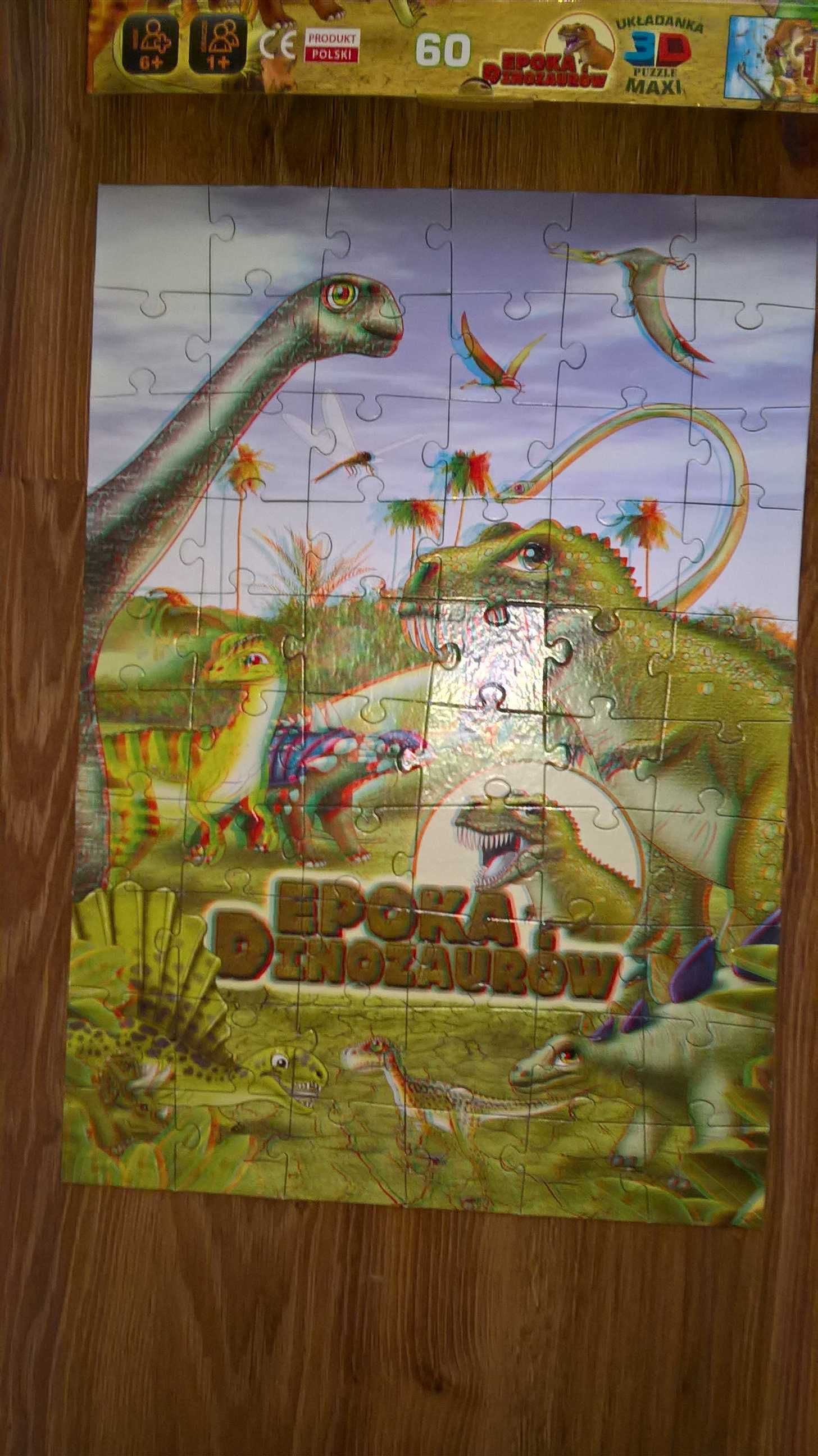 puzzle 3d maxi 60 epoka dinozaurów db