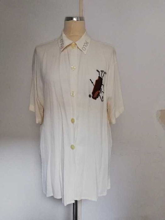 Jedwabna włoska bluzka silk 42 Carina aplikacja  42