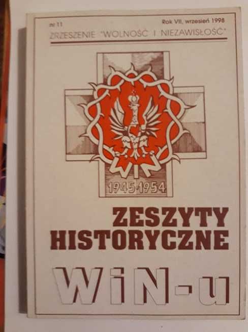 Zeszyty historyczne WiN - u. Nr 11, Rok VII, wrzesień 1998.