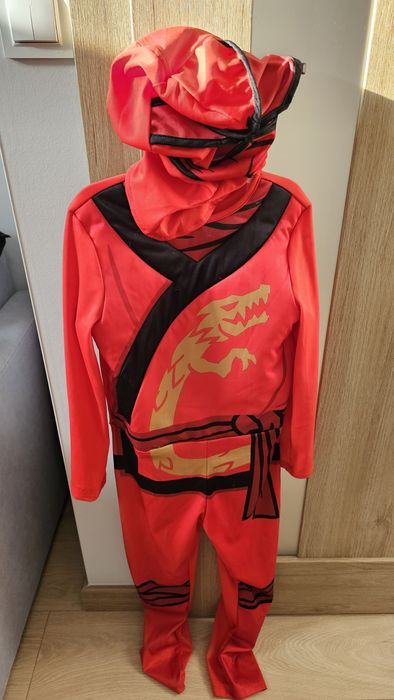 Strój ninjago karnawałowy halloween Kai ninja przebranie