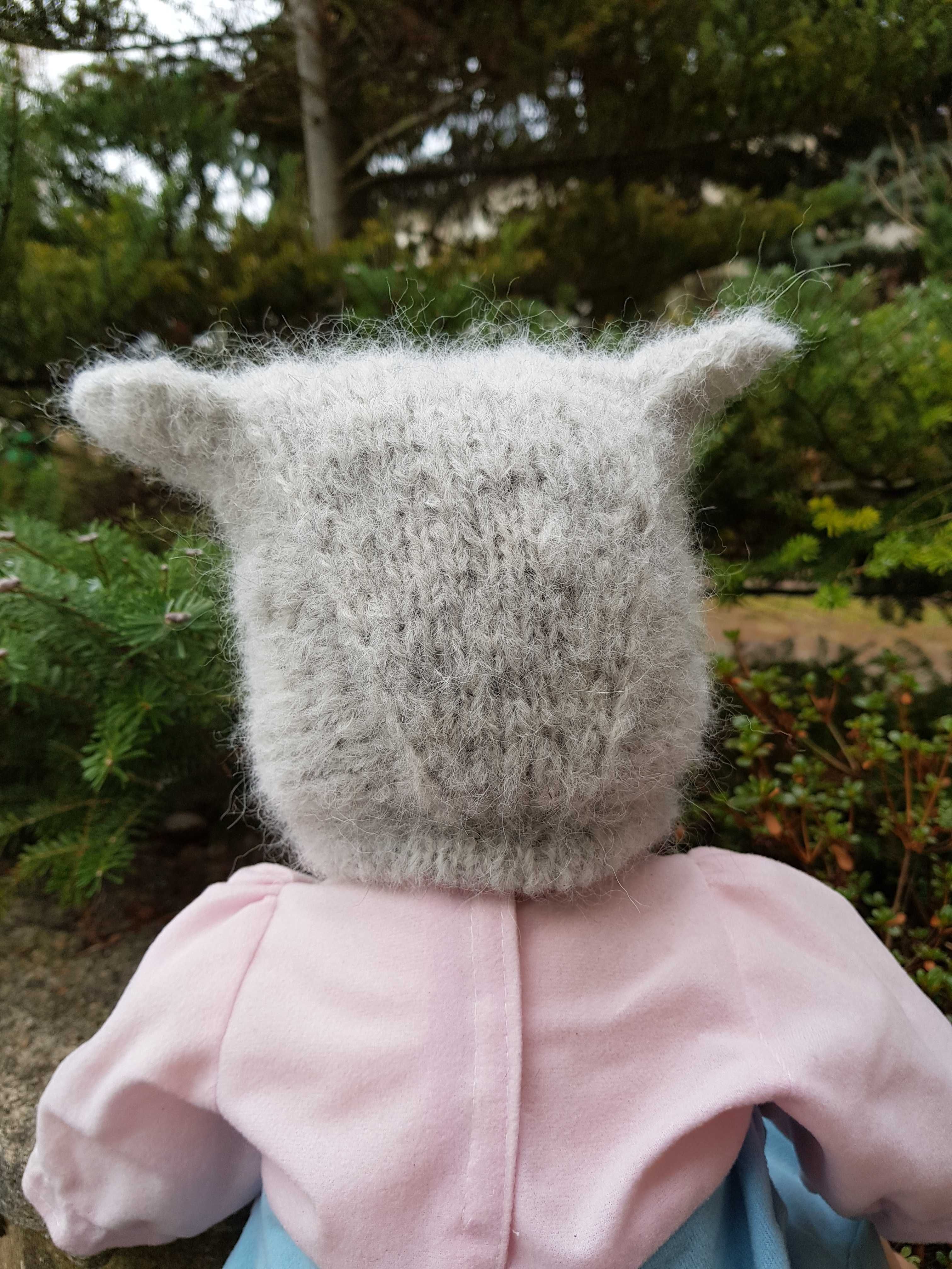 Czapka szary kotek 36/38