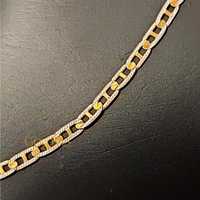 Złoty złoto łańcuszek gucci dwukolorowy pr 585 455 cm