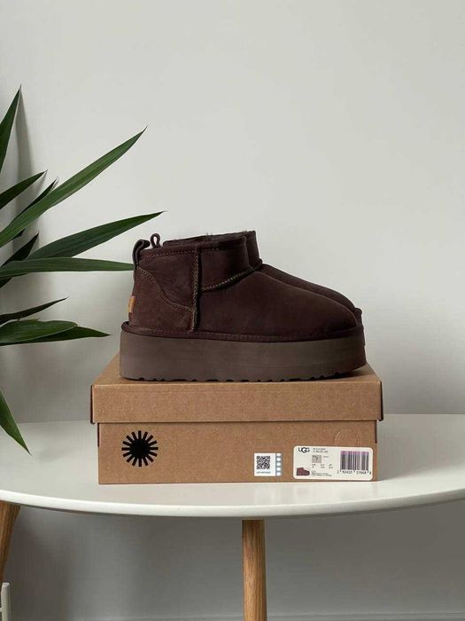 Женские сапоги UGG Classic Ultra Mini Platform Chocolate 36-41 Хит!