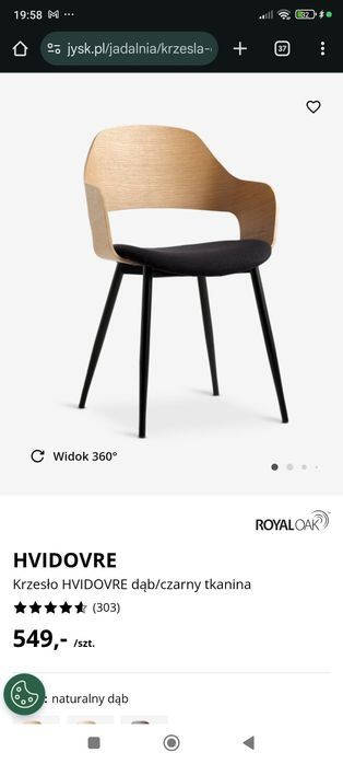Krzesła loftowe, drewniane, 8 sztuk