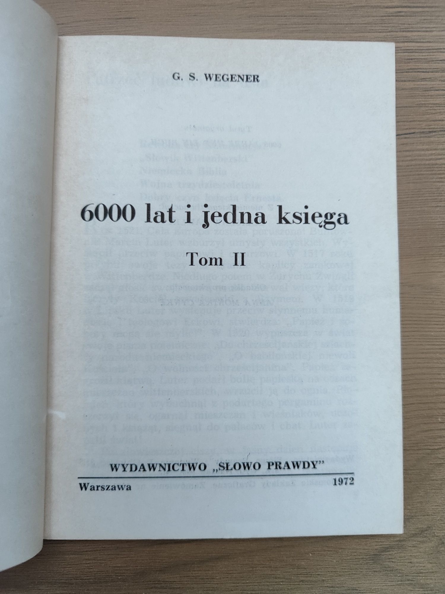 Okazja! Dwie Książki " 6000 lat i jedna księga " Tom I i II 1972