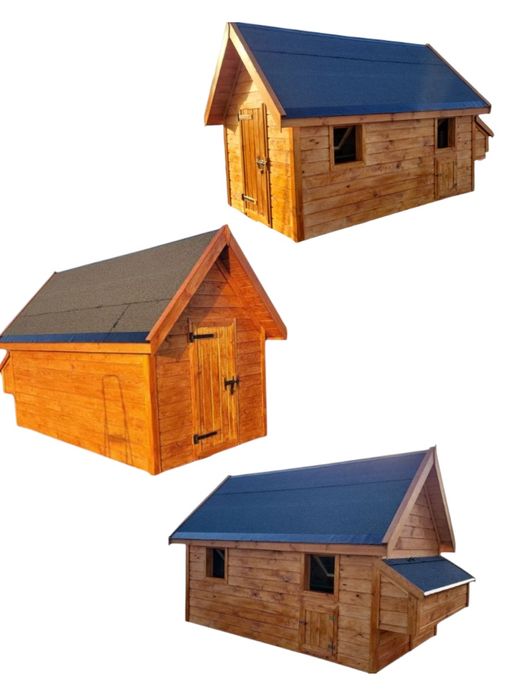 Kurnik dla kur drewniany impregnowany 280cm x 150cm x 220cm wys