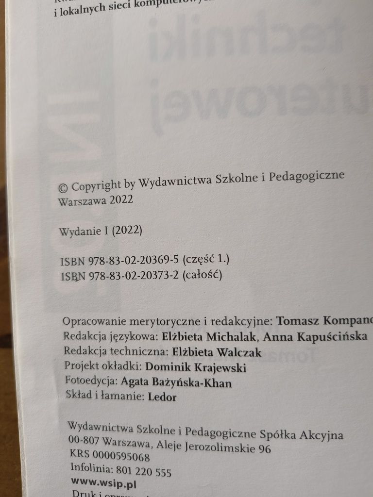 Podręczniki do zawodu technik informatyk