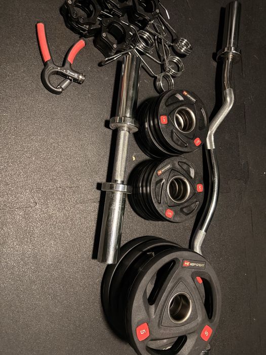 Zestaw do ćwiczeń Gryf Olimpisjki Obciążenie olimpijskie