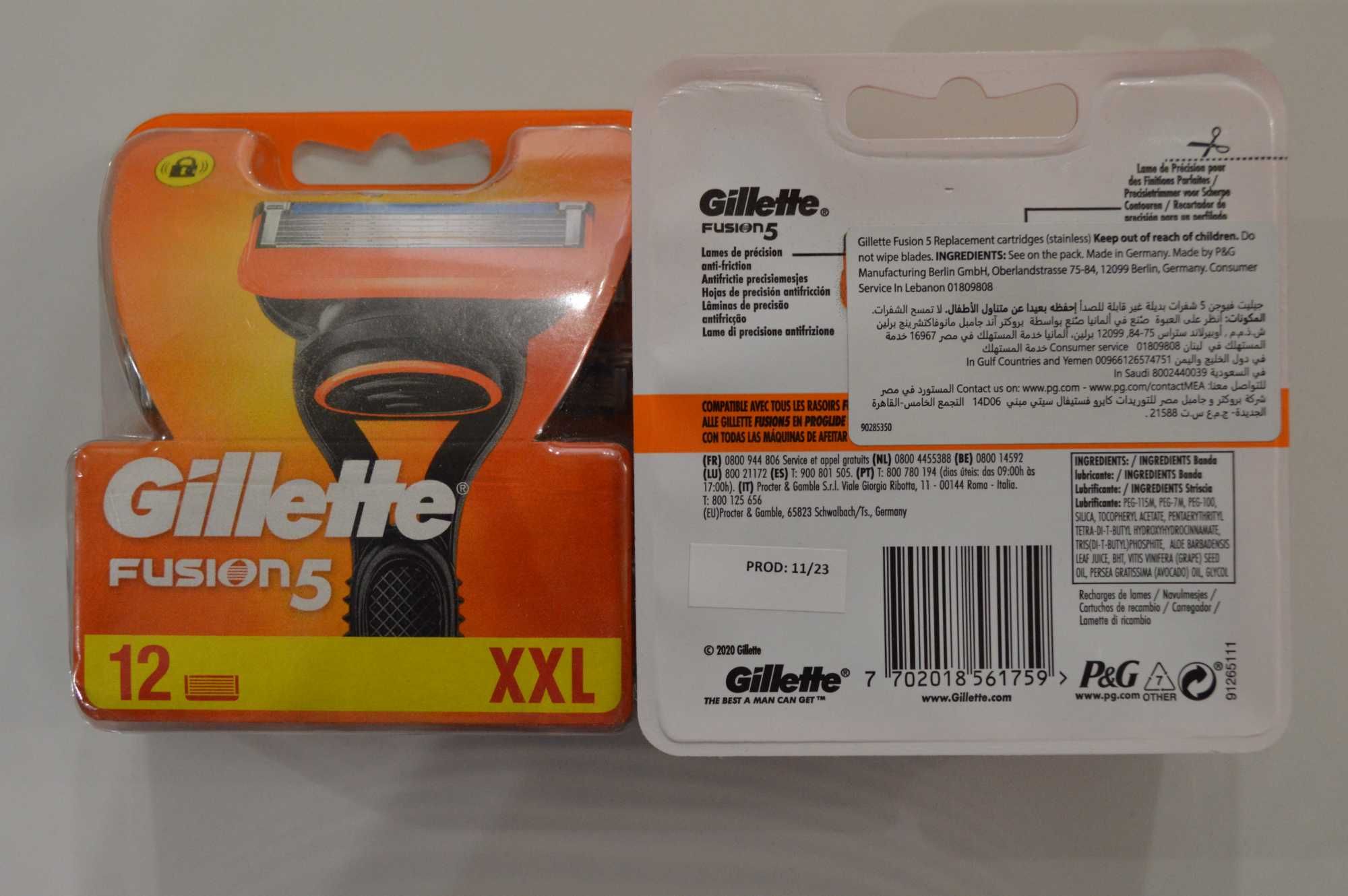 Gillette Fusion5 Fusion 5 Proglide Mach 3 mach3 леза касети картриджі