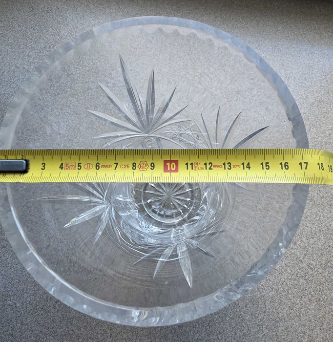 Kryształ z PRL-u Wazon Duży Wysoki Vintage