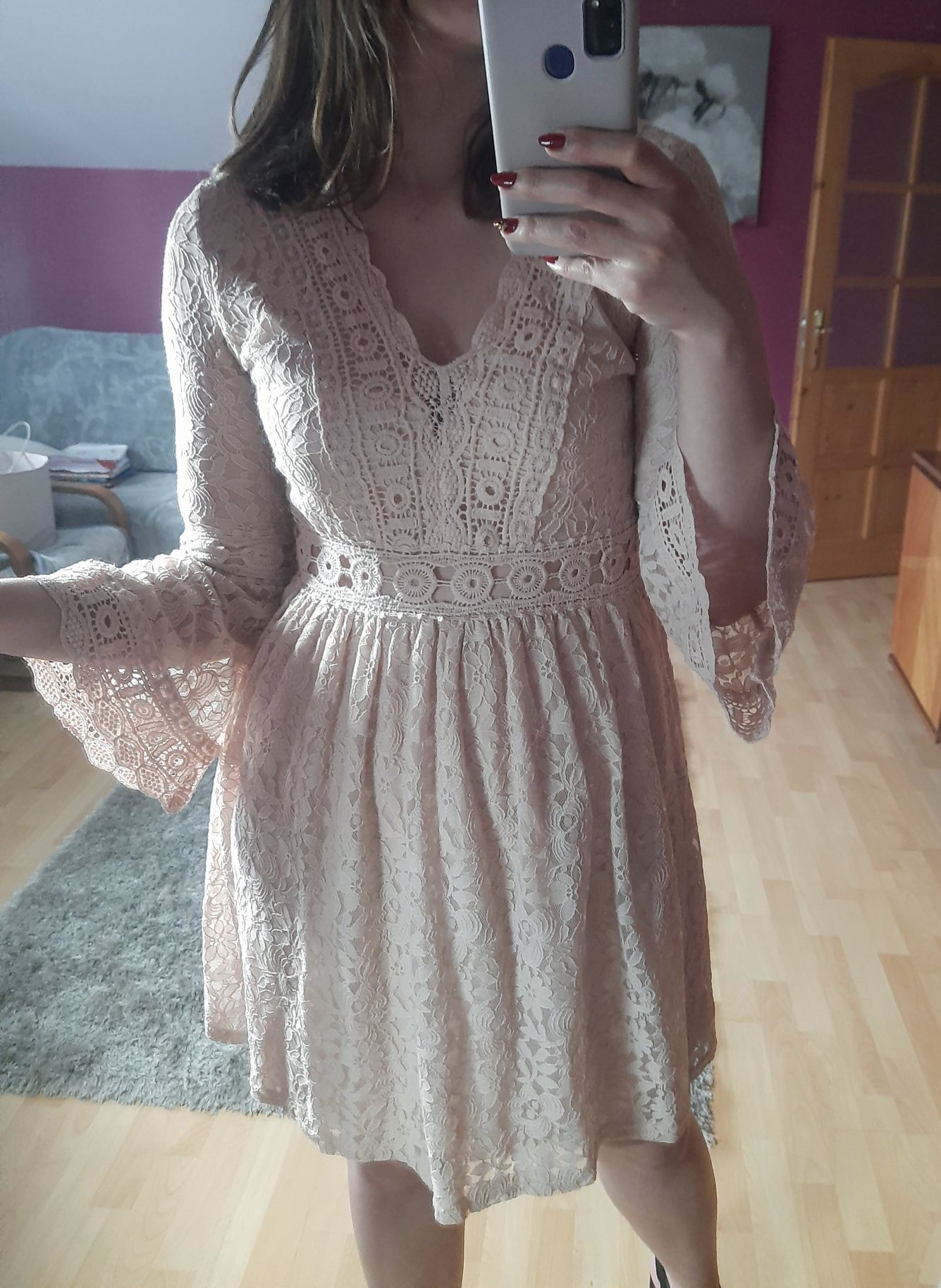 Koronkowa sukienka w stylu boho Lille Rose M