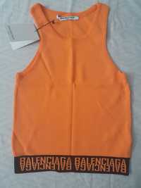 NOWY damski top Balenciaga topik t-shirt Bb koszulka L 40