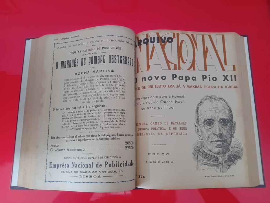 Revistas Arquivo Nacional Encadernadas 1933-39