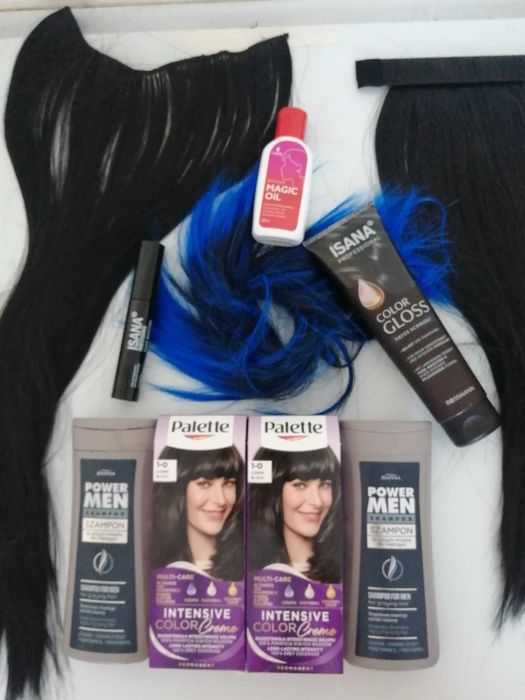 Farba czarna palette i akcesoria zestaw nowe