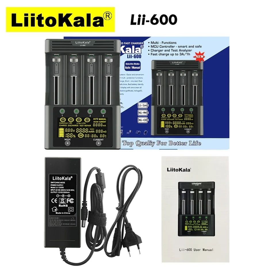 Зарядное устройство LiitoKala Lii 500. Lii M4S Lii 600., Lii-S2.