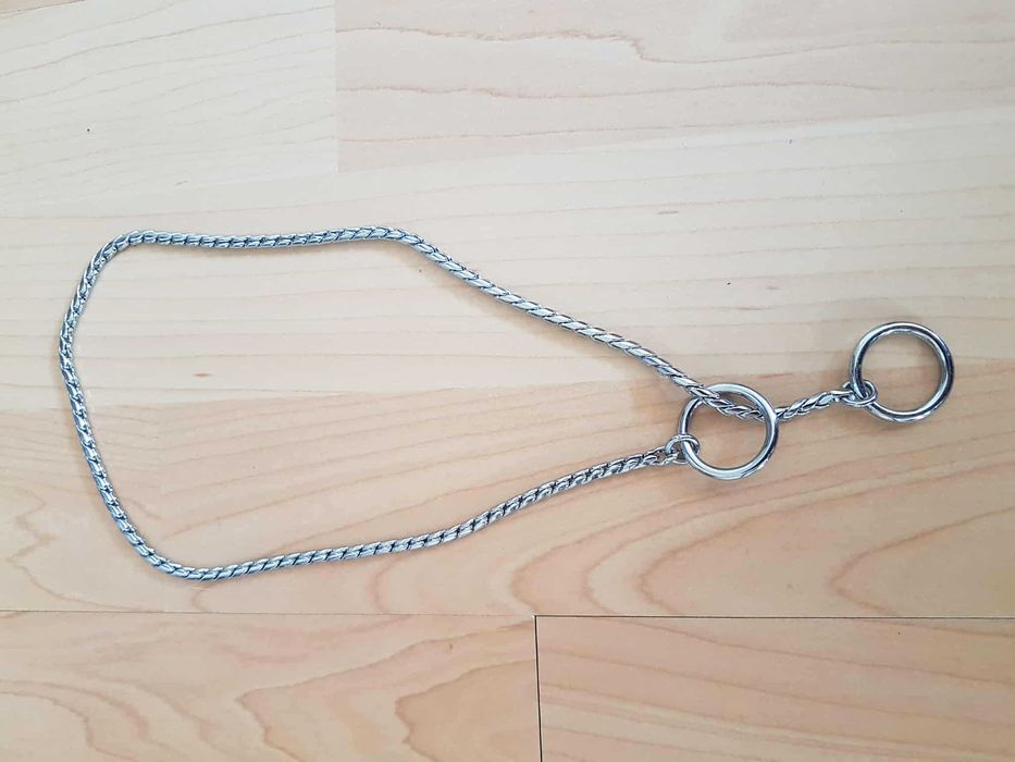 NOWA! ringówka, luksusowa obroża typu żmija, chrom 2,5 mm / 56 cm