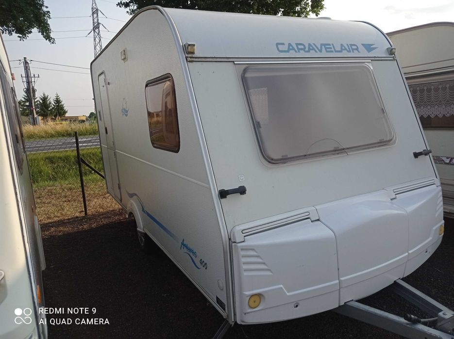 Wynajem Caravelair 750kg Lekka 4m WC Namiot Prysznic 4 osobowa Kutno