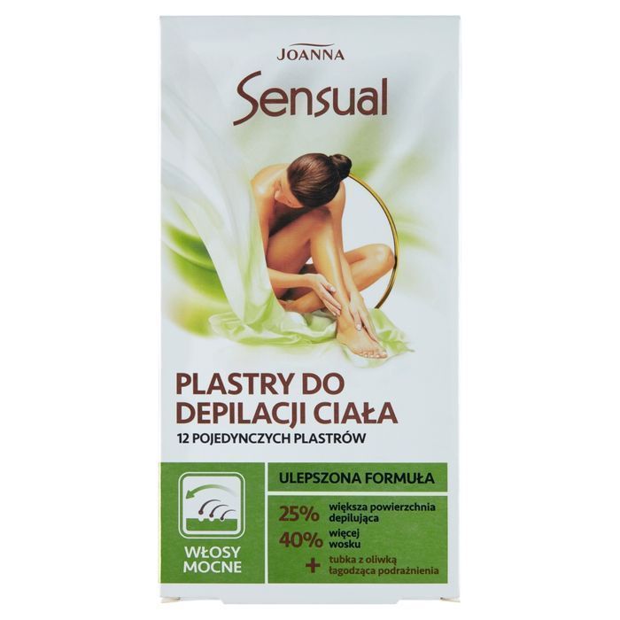 Plastry Do Depilacji Joanna Sensual Włosy Mocne + Oliwka 10ml