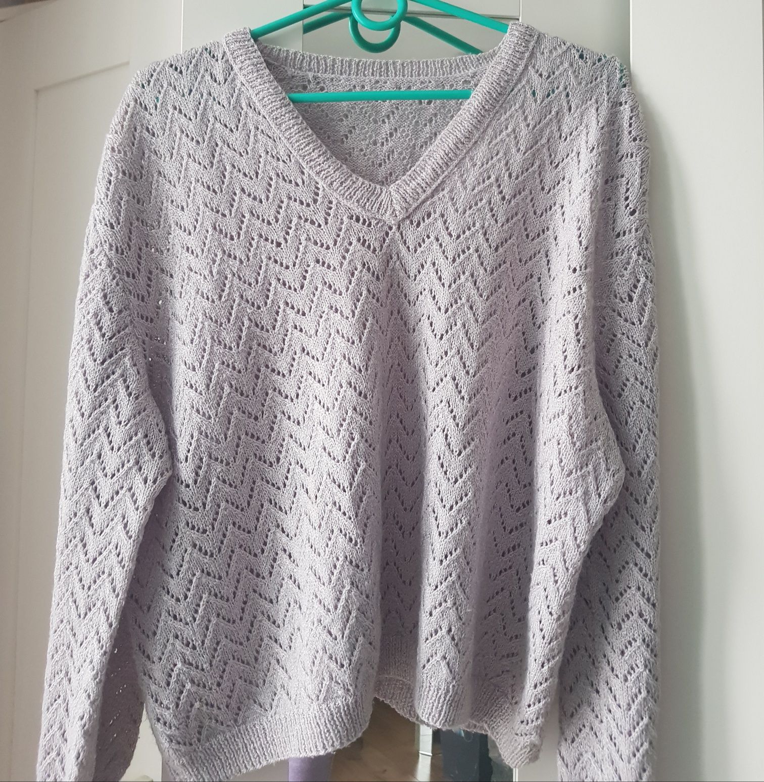 Ażurowy sweter damski Top Vintage rozmiar S/M/L.
