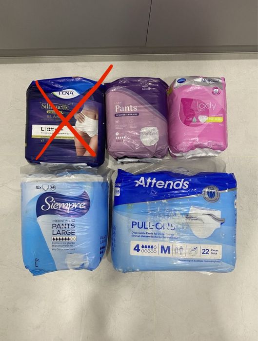 Урологические памперсы-трусики, прокладки, взрослые памперсы L, M