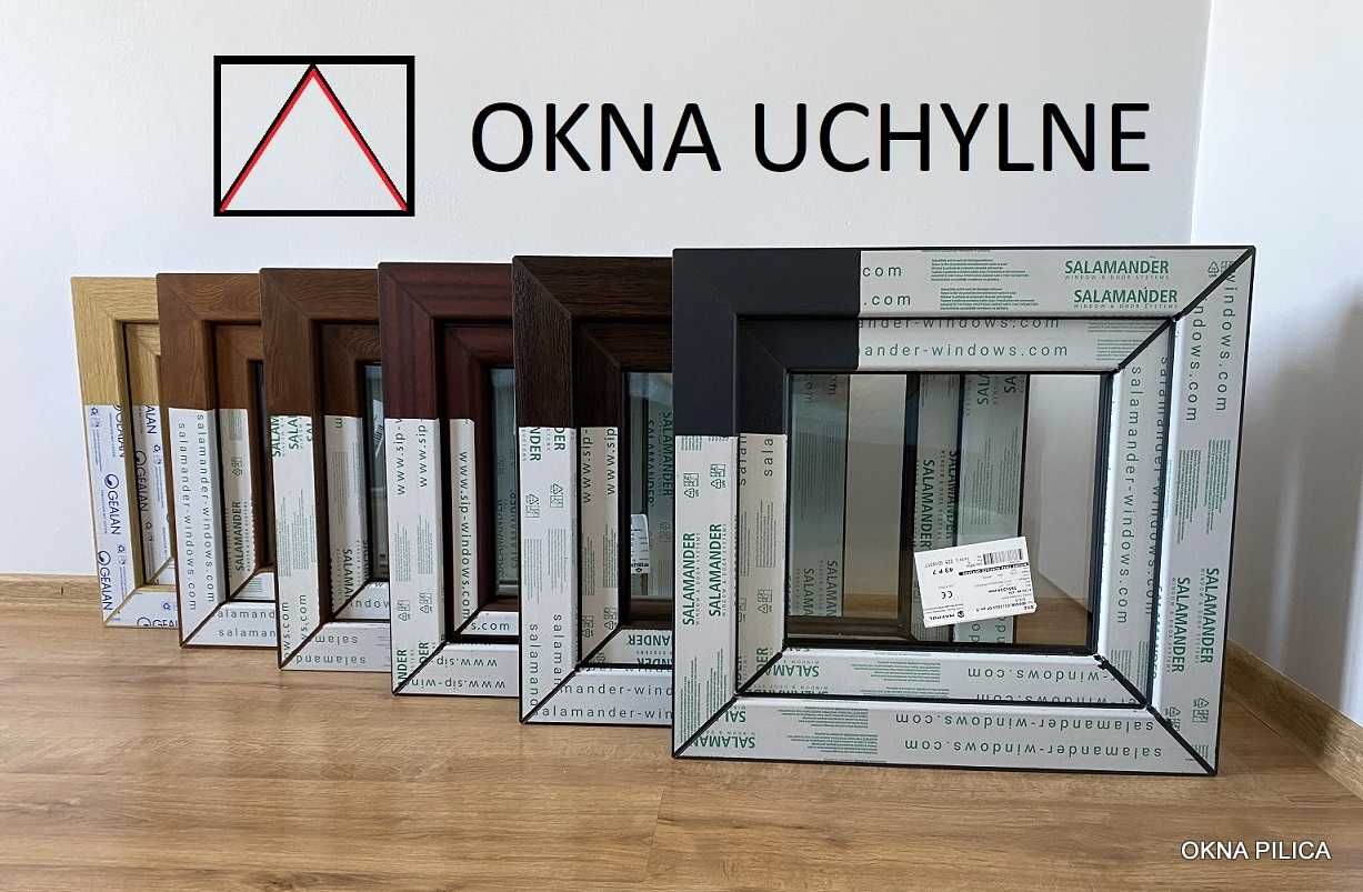 Wysyłka OKNO U 565x535 jasny/ciemny/złoty dąb, orzech, antracyt, mahoń