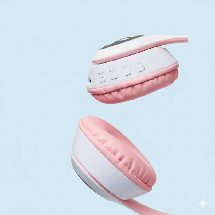 Рожеві навушники з котячими вушками Cat MZ-023