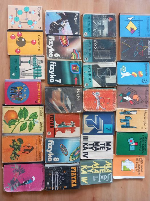 Matematyka 5,6,7,8 Fizyka 6,7,8 Chemia szkoła podstawowa okres PRL-u