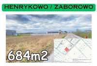 684m2 - działka - Leszno - Zaborowo/HENRYKOWO