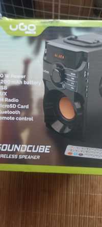 Głośnik z pilotem radio USB Bluetooth