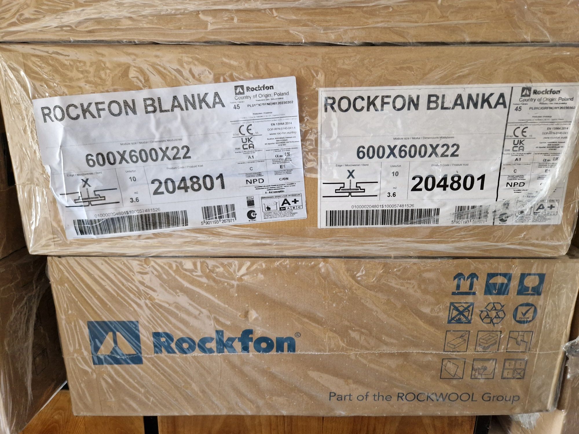 Panele akustyczne Rockfon Rockwool Blanka na ścianę sufit