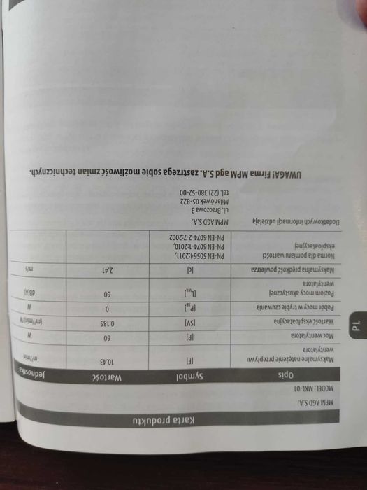 Klimator przenośny MPM MKL-01 – jak nowy