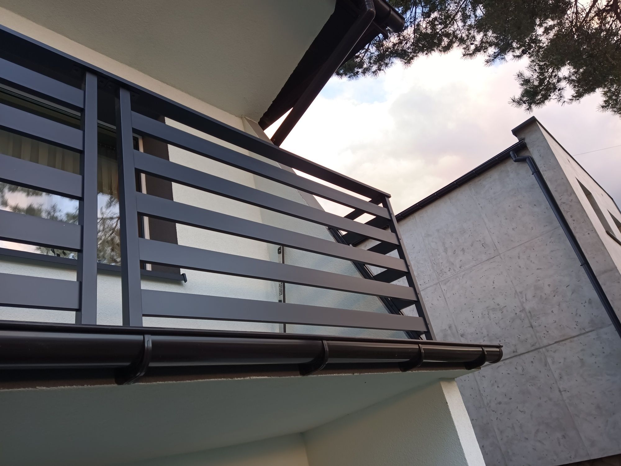 Balustrada,nowoczesna,aluminiowa malowana proszkowo