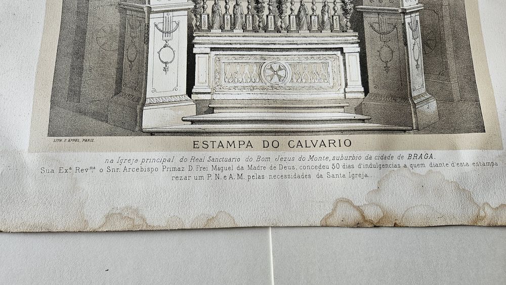 Estampa do calvario do Bom jesus do monte  1815
