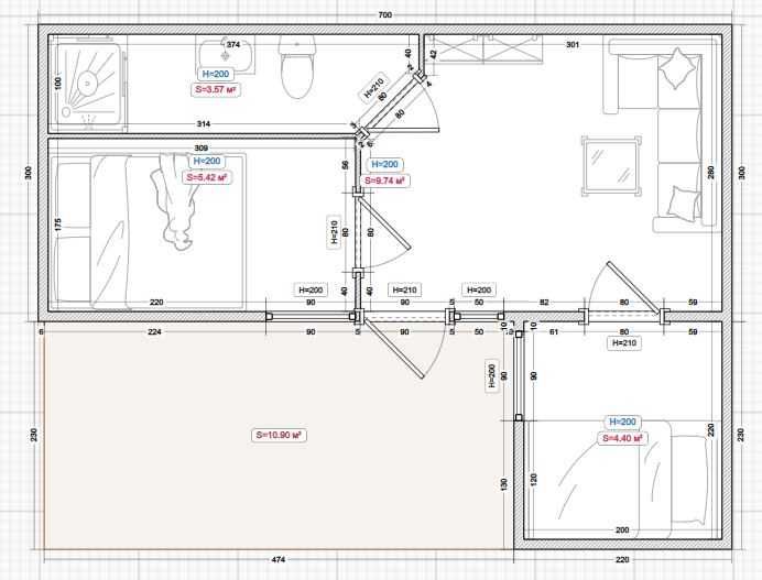 Domek modułowy Lamino 26 m² – styl, przestrzeń i taras w komplecie 6