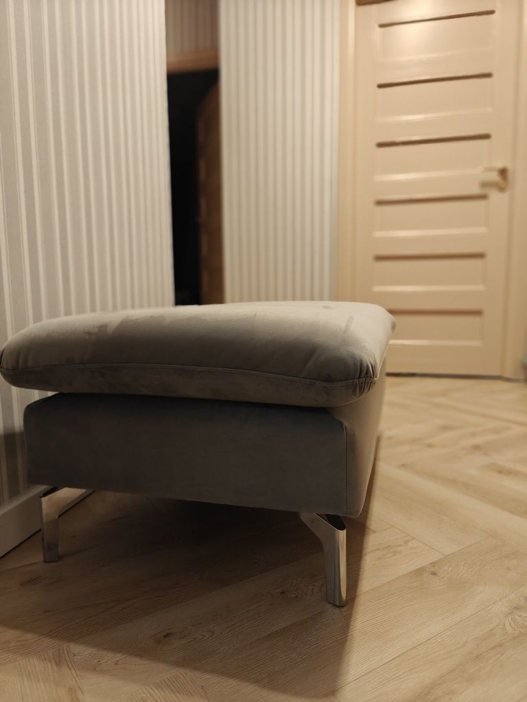 Pufa Arezza Wygodny Mebel Velvet Grey