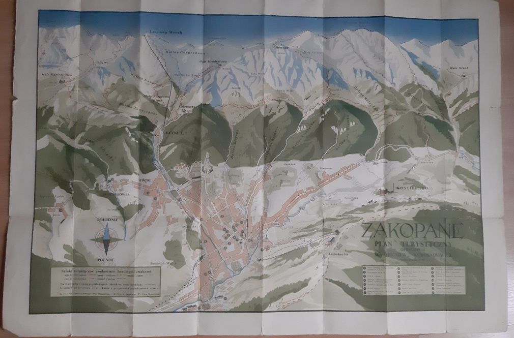 Zakopane plan perspektywiczny - mapa z 1957r.