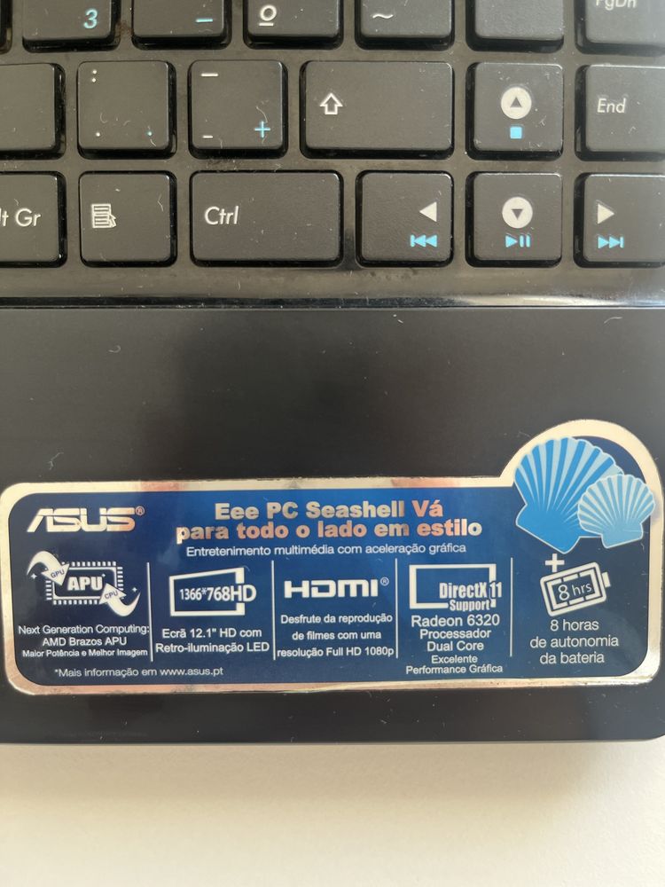 Asus eepc 12.1” funcionavel