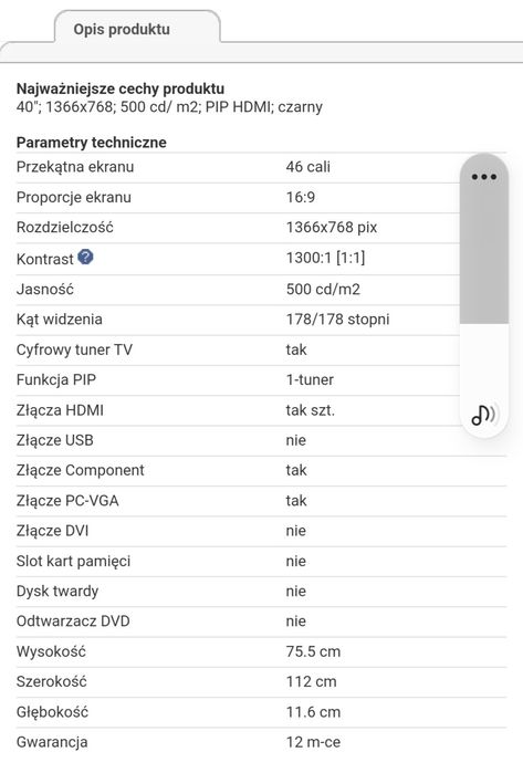Telewizor Sony KDL-46S2530