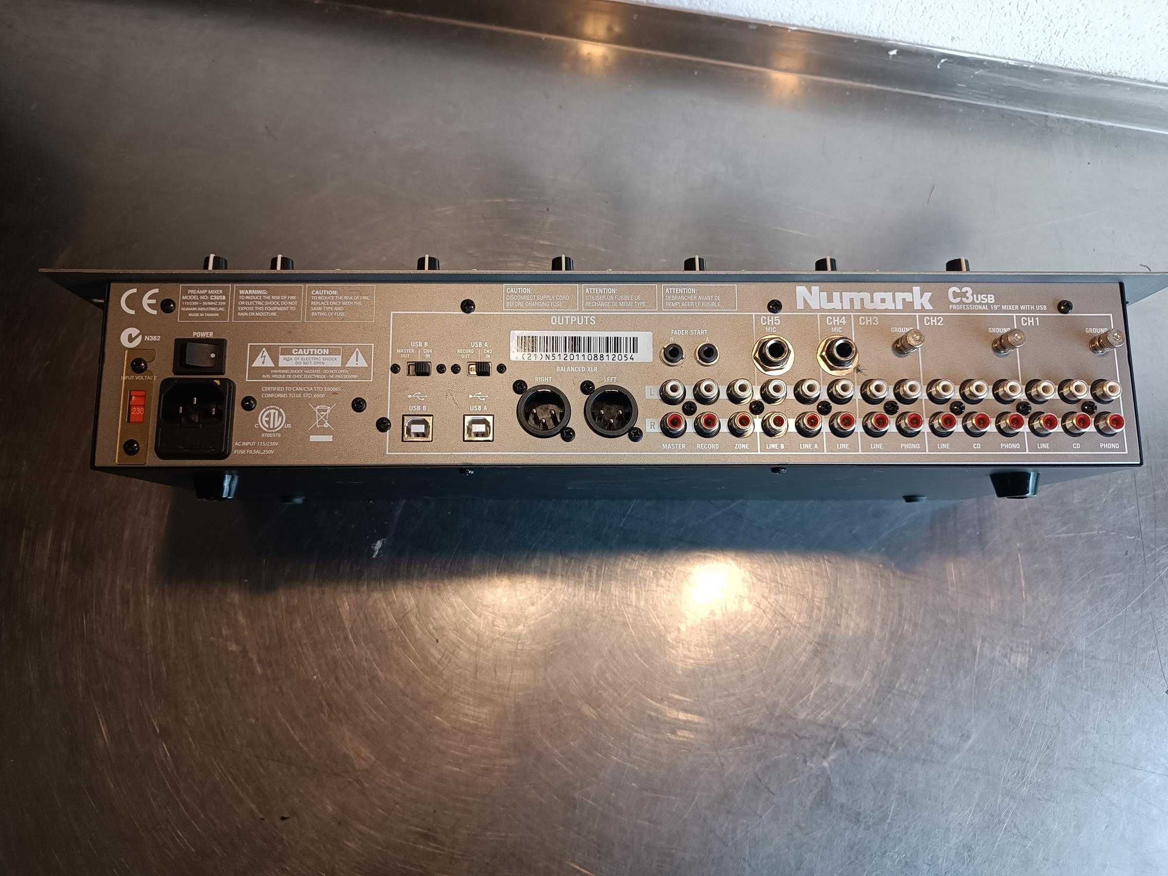 Numark C3-USB Mikser DJ mixer Dj Rack 19