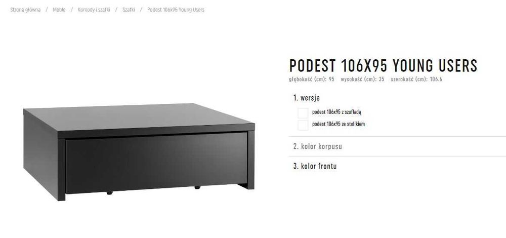 Stolik Podest szuflady VOX Young Users modułowe