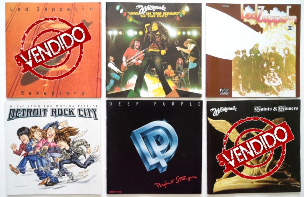 CD'S Whitesnake, Deep Purple, Led Zeppelin,