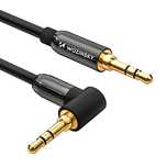 Wozinsky kabel AUX kątowy (męski-męski) kabel mini jack 1,5 m czarny