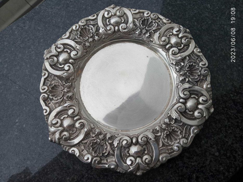 Salva prata 22 cm Águia asa aberta