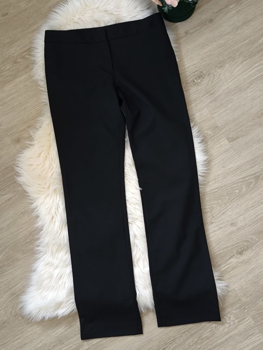 Massimo Dutti eleganckie czarne klasyczne spodnie M