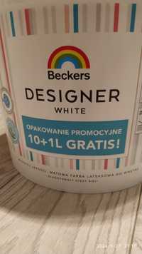 Farba biała matowa lateksowa BECKERS DESIGNER 11 L.