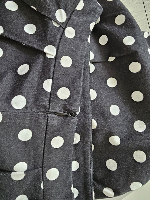 Czarna spódnica w kropki Mohito XS,34