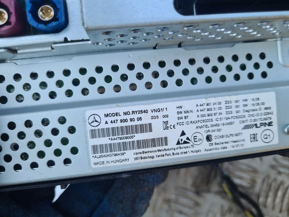 Mercedes Vito 447 radio nawigacja instalacja antena moduł BECKER kpl