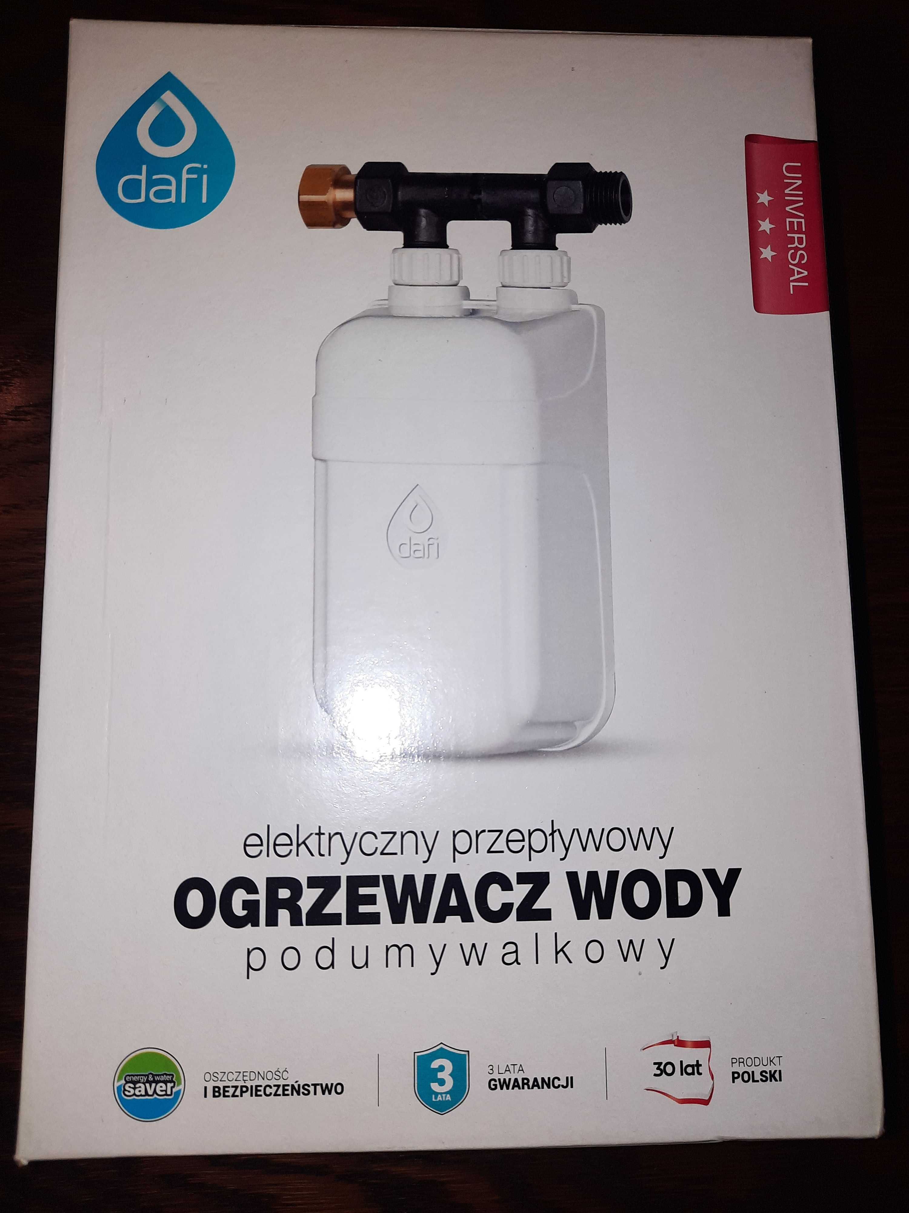 Elektryczny przepływowy ogrzewacz wody Dafi podumywalkowy