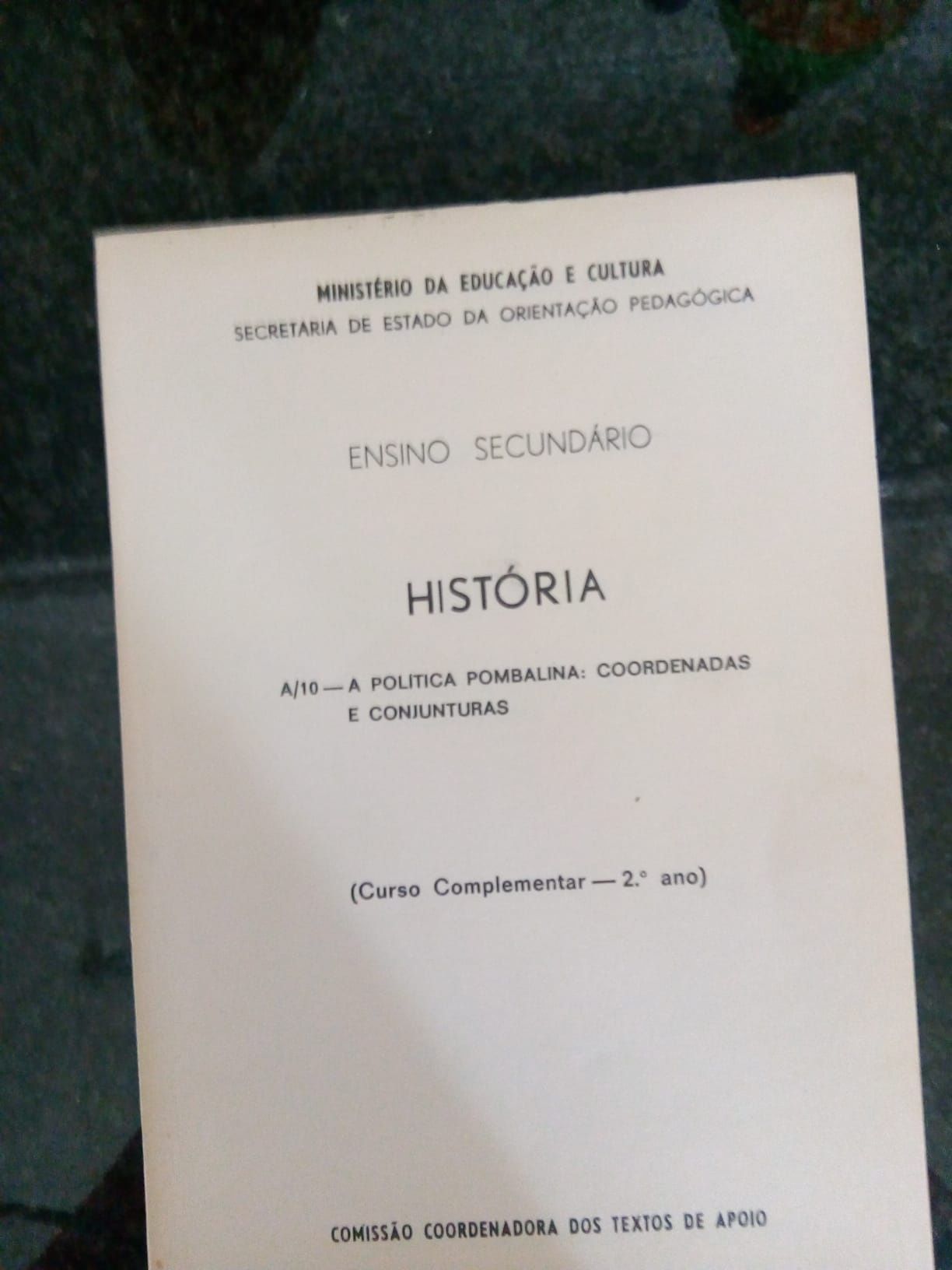 Livros de história antigos (ensino secundário)