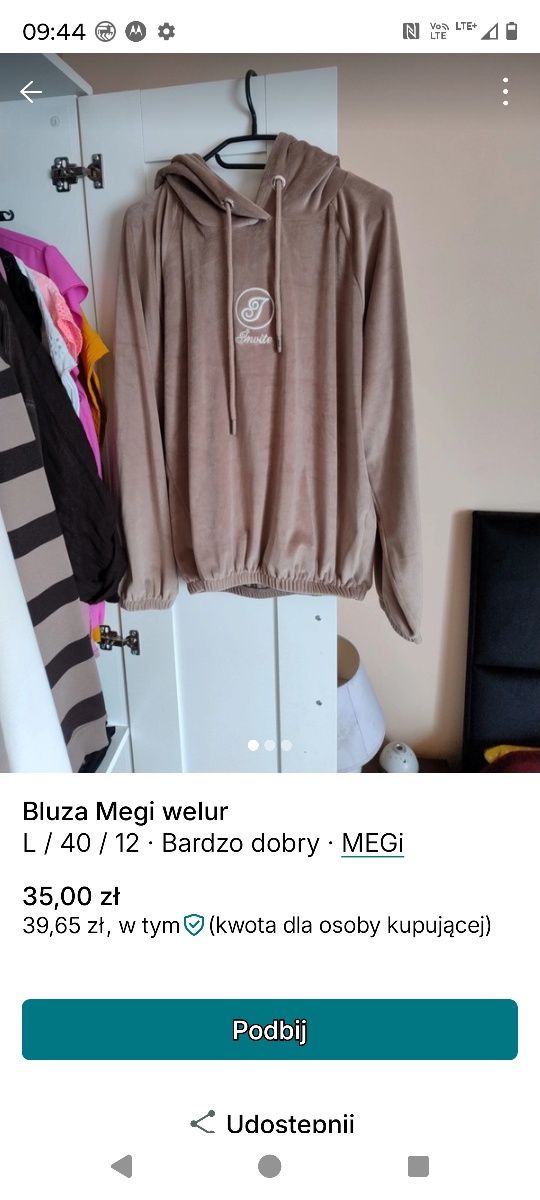 Bluza Megi welur
